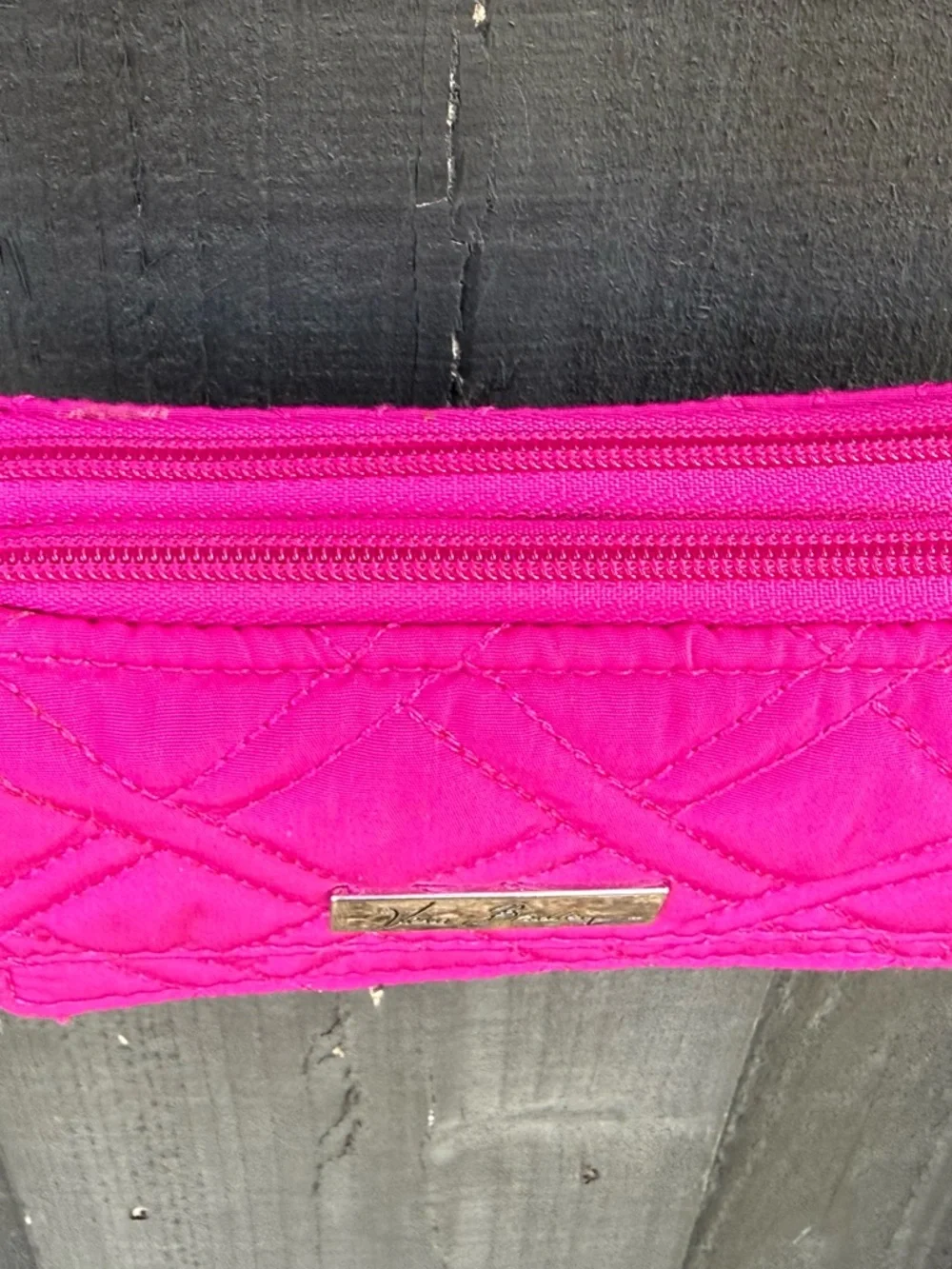 Vera Bradley Hot Pink Quilted Crossbody Wallet - Picture 3 of 12